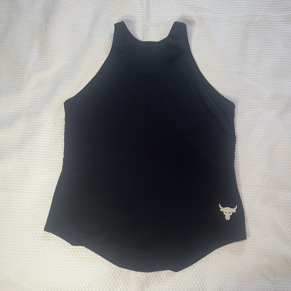 Under Armour Black Performance Racerback Tank with Logo
